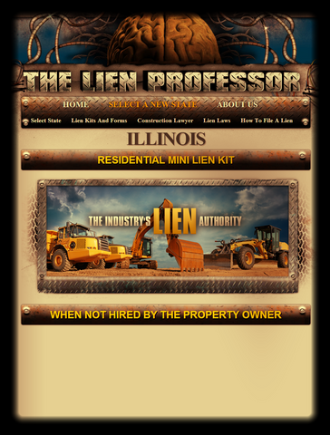 Illinois Residential Mini Lien Kit - When Not Hired by the Property Owner